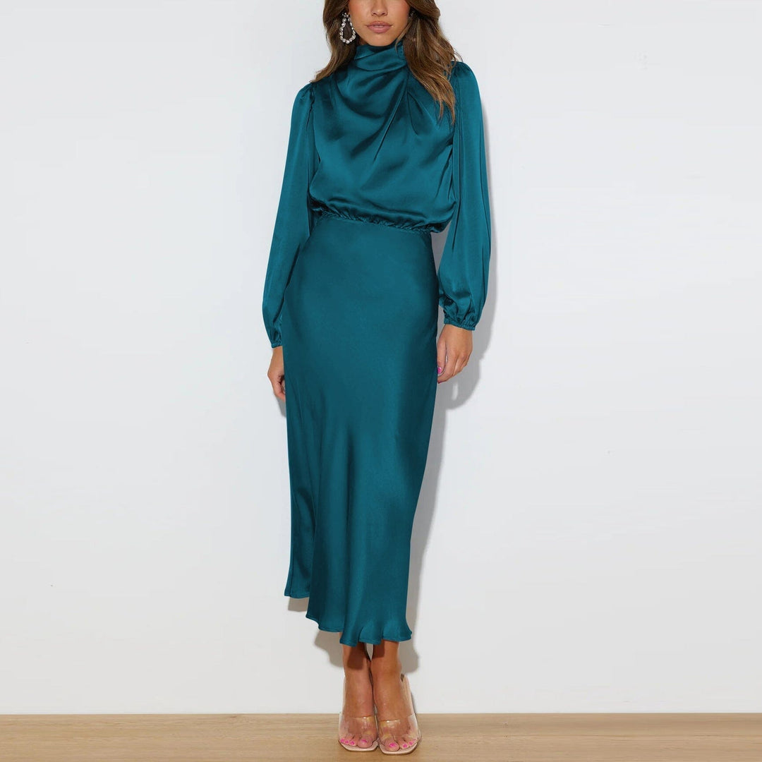 Ellie™ | Elegant Silk Dress with Long Sleeves