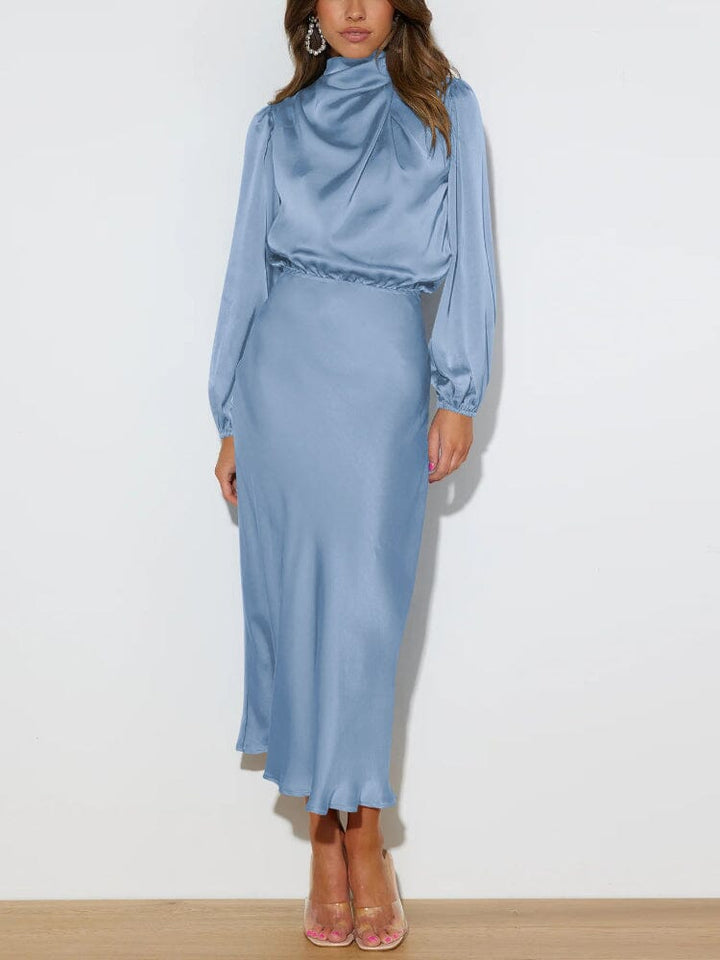 Ellie™ | Elegant Silk Dress with Long Sleeves